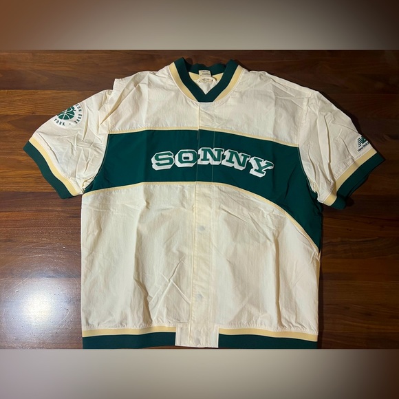 Aime Leon Dore ALD / New Balance SONNY NY Warm Up Top Cream/Green Size XXL.